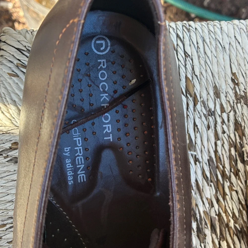 Rockport by Adidas Classic Dark Brown Leather Men's Tie Oxfords Size 11 Comfy